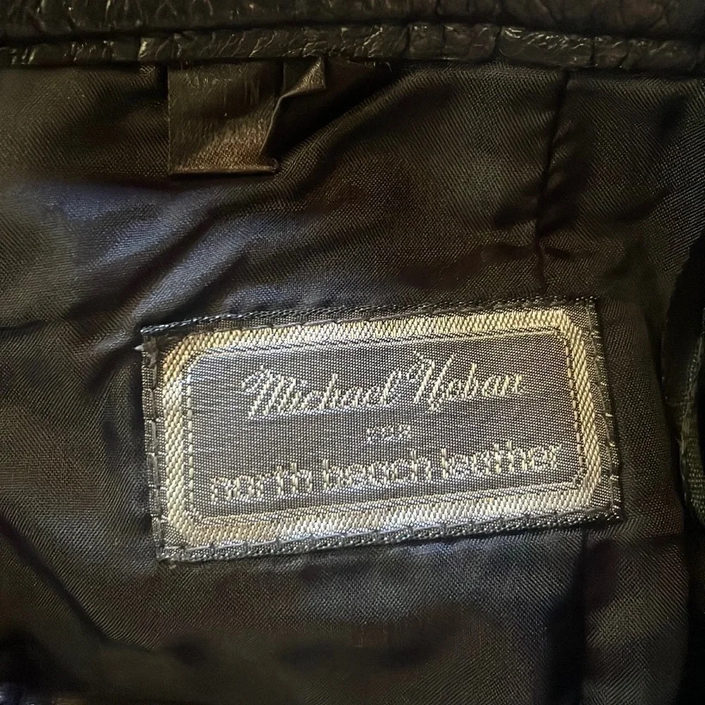 Michael Hoban Black Leather Maxi Skirt - Picture 4 of 5